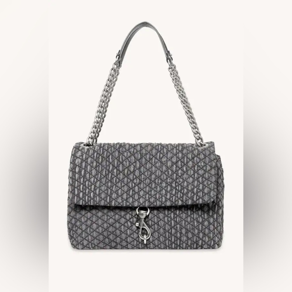 NWT REBECCA MINKOFF EDIE MAXI DENIM BAG